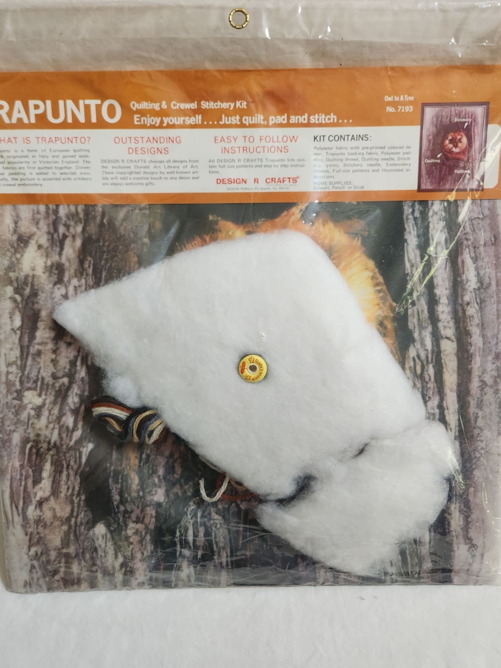 Trapunto Stitchery Kit "Owl In a Tree" - Picture 6 of 8